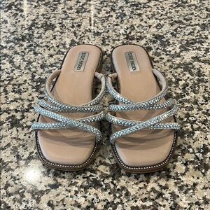 Steve Madden Tan Sandals Multi-Strap Slide